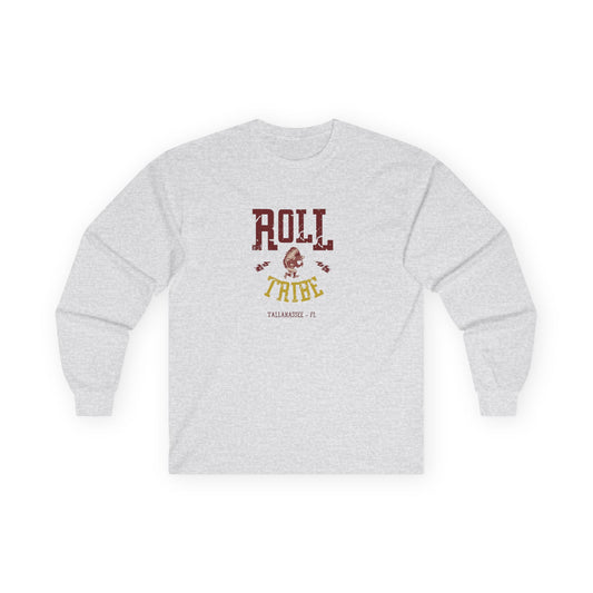 Roll Tribe "Cartoon Indian" Double-Sided, Unisex Ultra Cotton Long Sleeve Tee