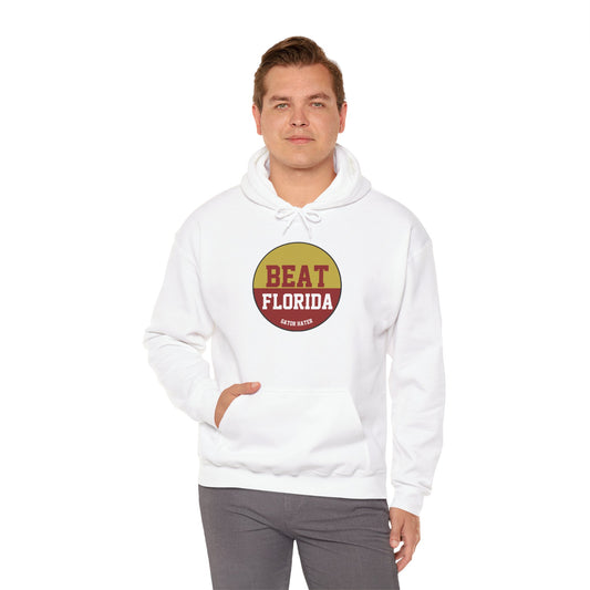 Gameday - "BEAT FLORIDA Gator Hater Button Unisex Hooded Sweatshirt