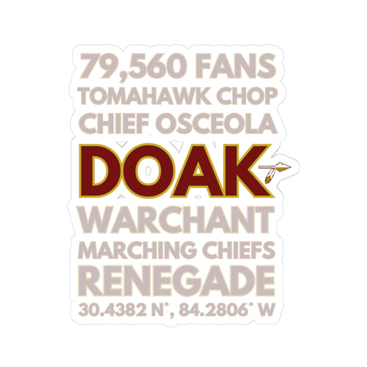Tribal Traditions "DOAK" Kiss-Cut Sticker