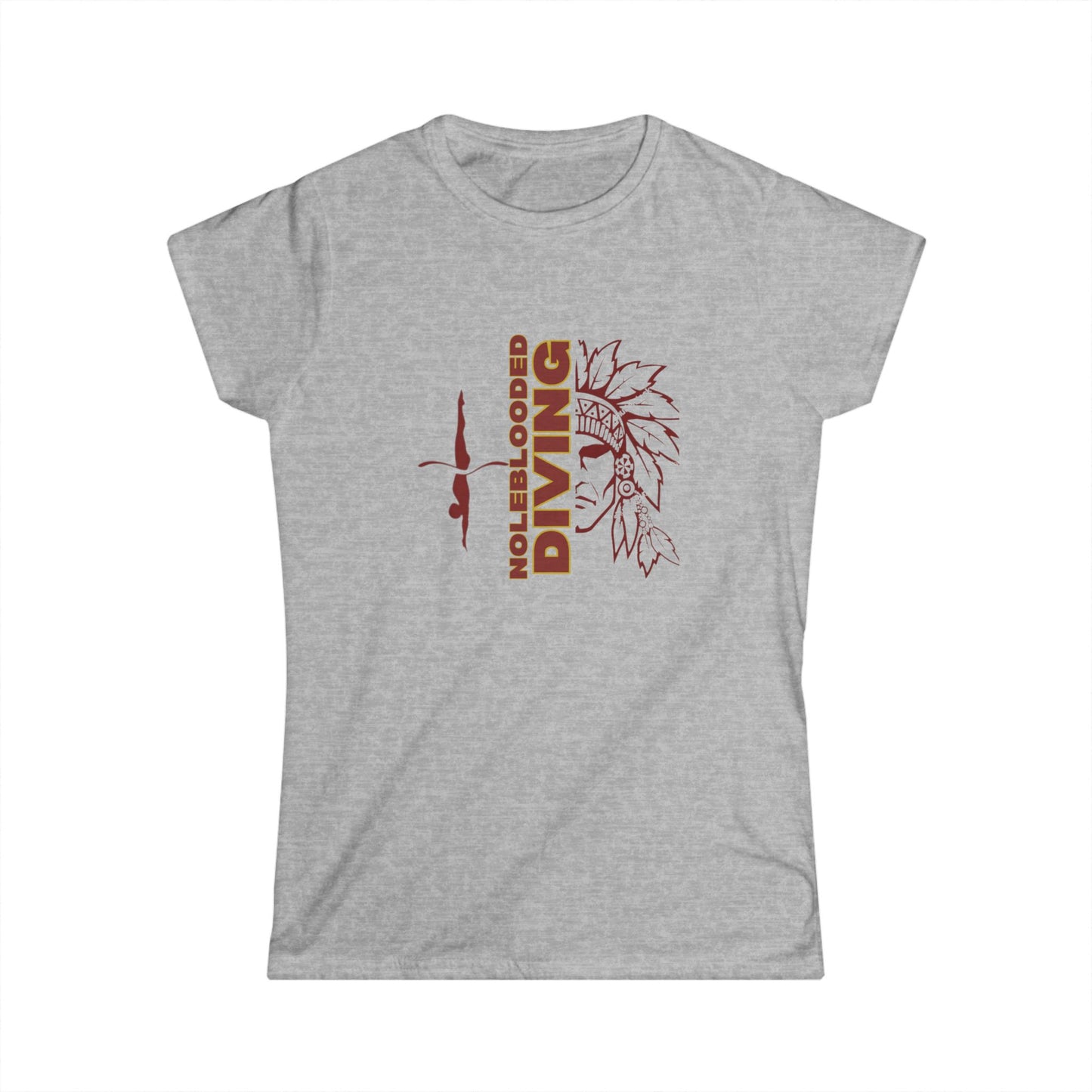Noleblooded Athletics - Diving Women's Double-Sided, Graphic T-Shirt