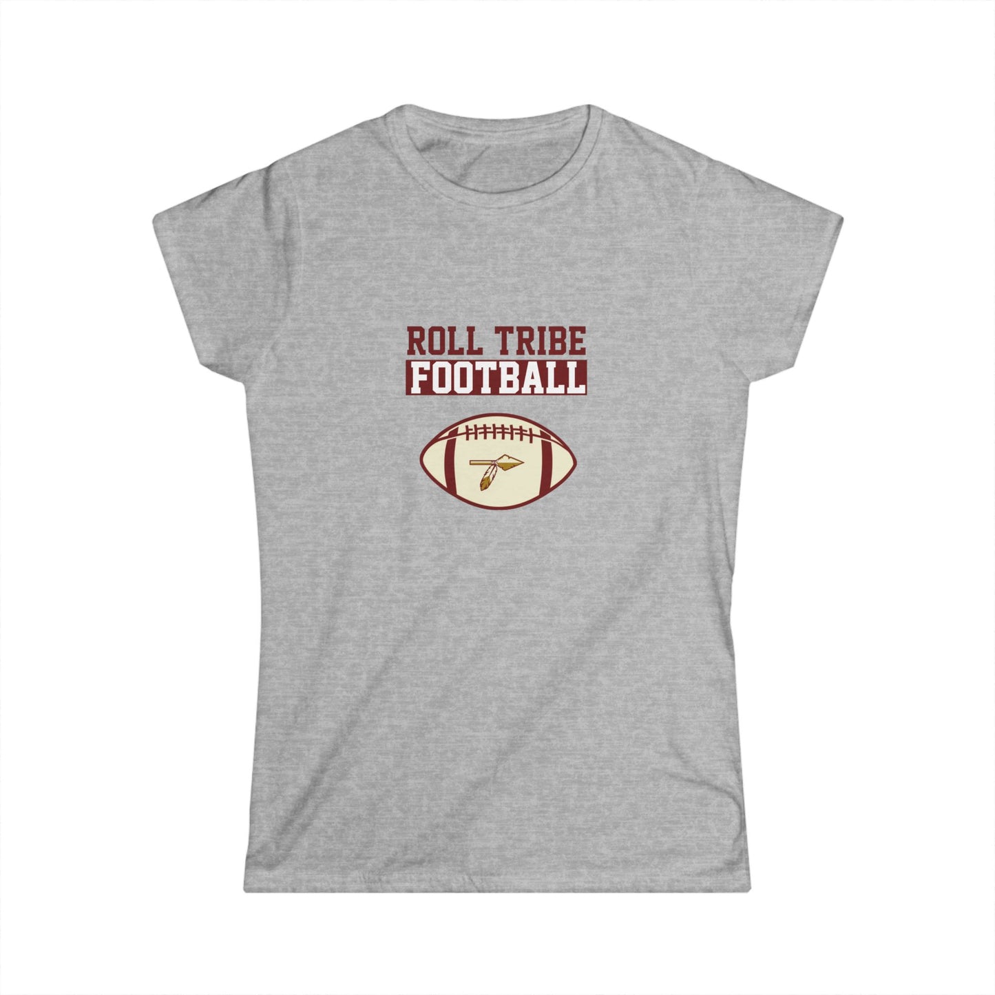 Roll Tribe Sports - "Football" Women's Soft T-Shirt