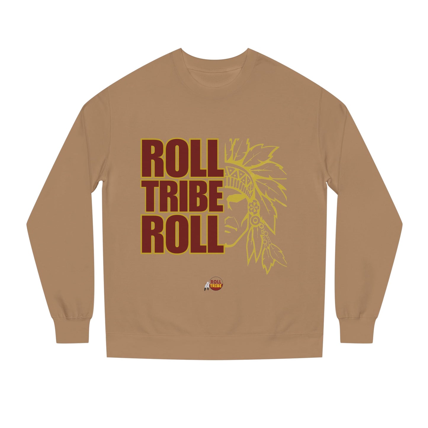 Unisex Crew Neck Sweatshirt - 'Roll Tribe Roll' Graphic Sweatshirt for Team Spirit & Everyday Comfort