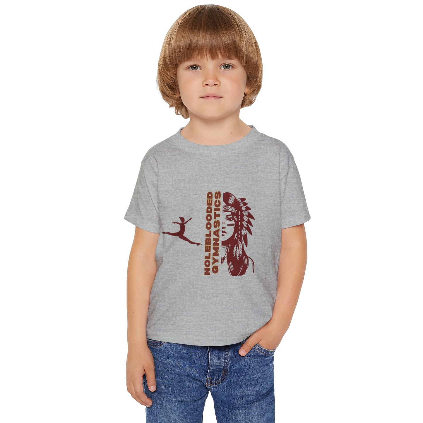 Noleblooded Athletics - Ladies Gymnastics Heavy Cotton™ Double-Sided, Toddler T-shirt