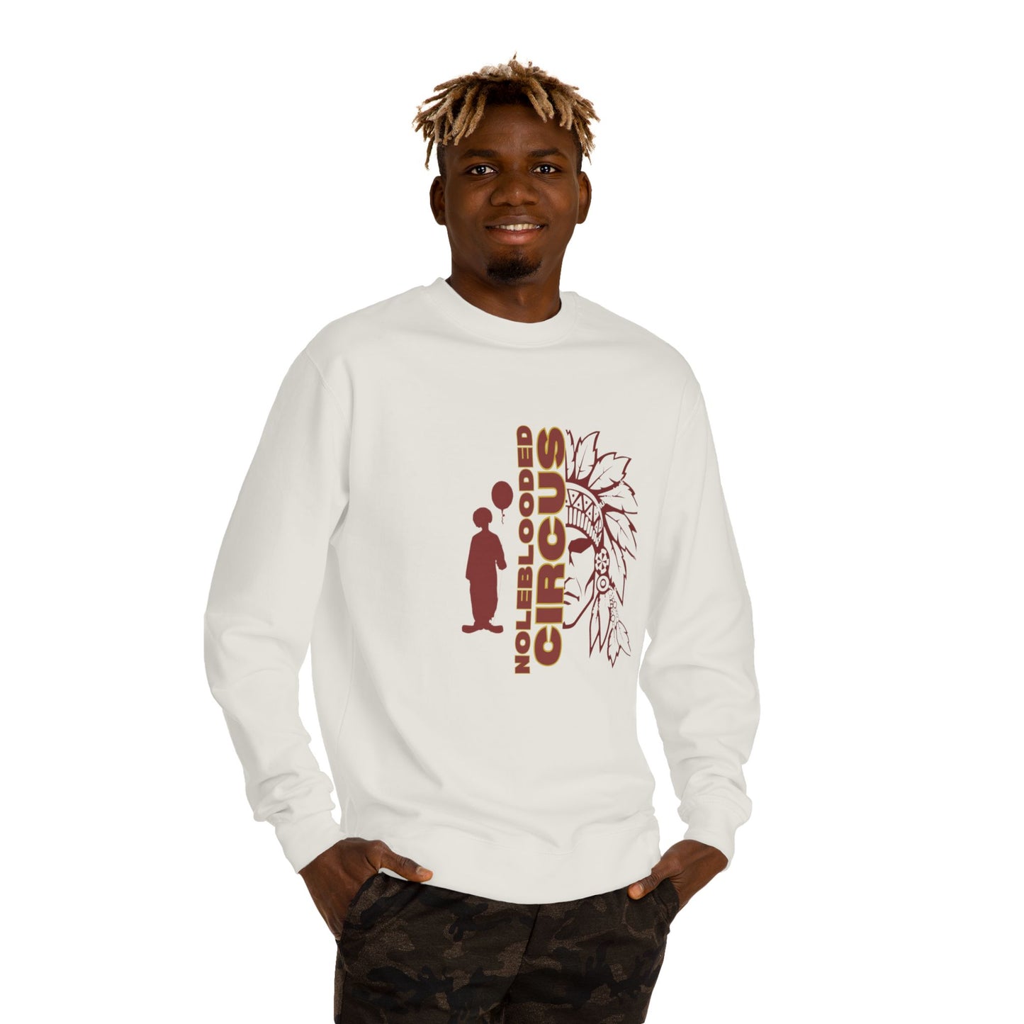Noleblooded Athletics - Circus Unisex Double-Sided, Crew Neck Sweatshirt