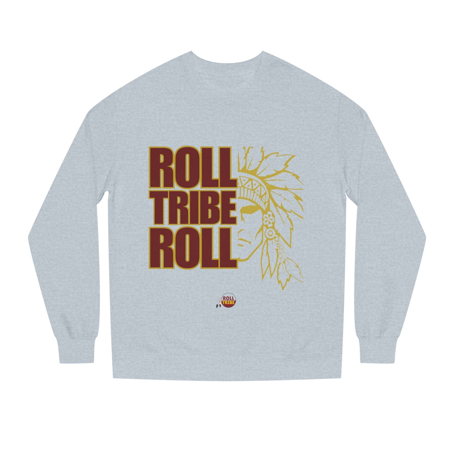 Unisex Crew Neck Sweatshirt - 'Roll Tribe Roll' Graphic Sweatshirt for Team Spirit & Everyday Comfort