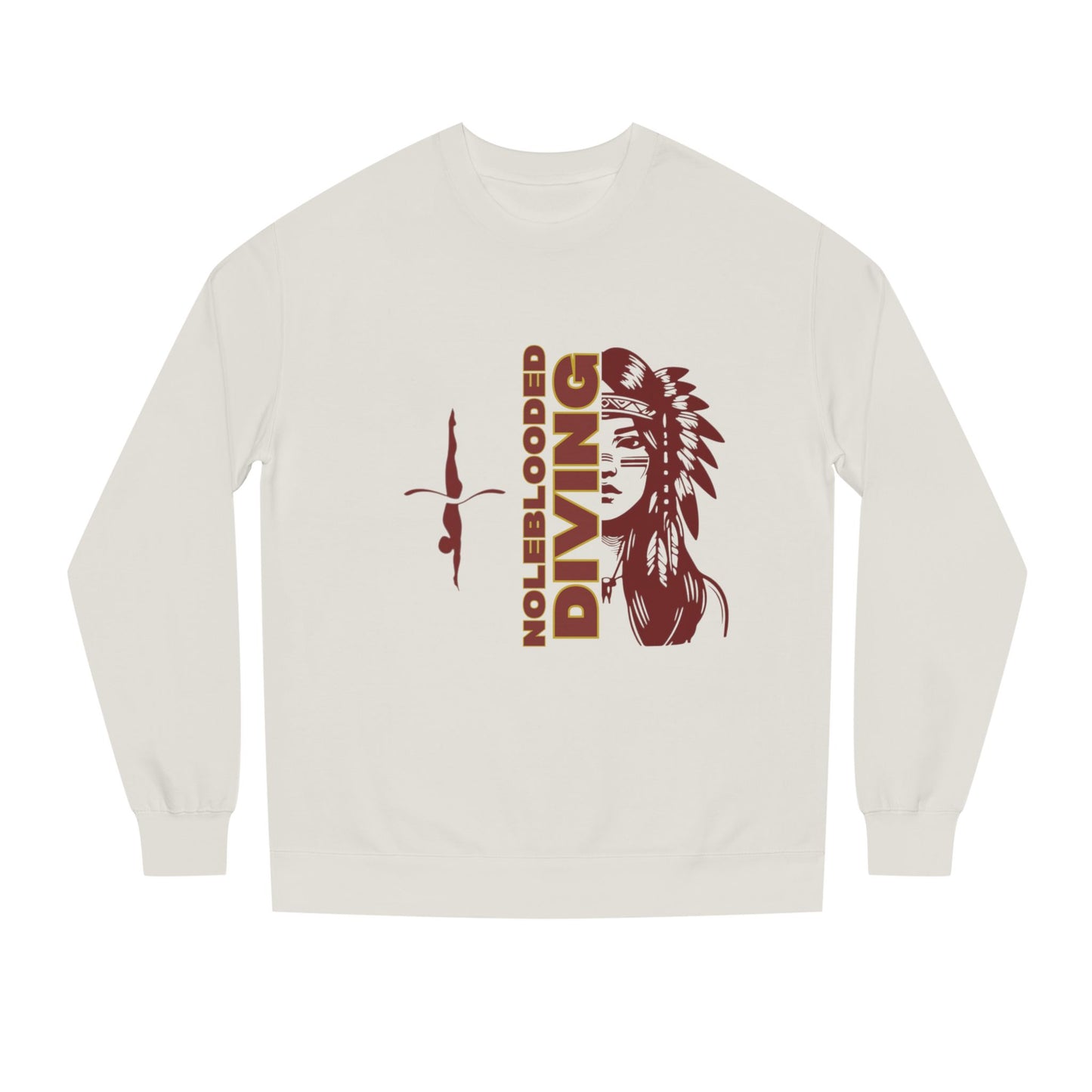Noleblooded Athletics - Ladies Diving Unisex Crew Neck Double-Sided, Sweatshirt