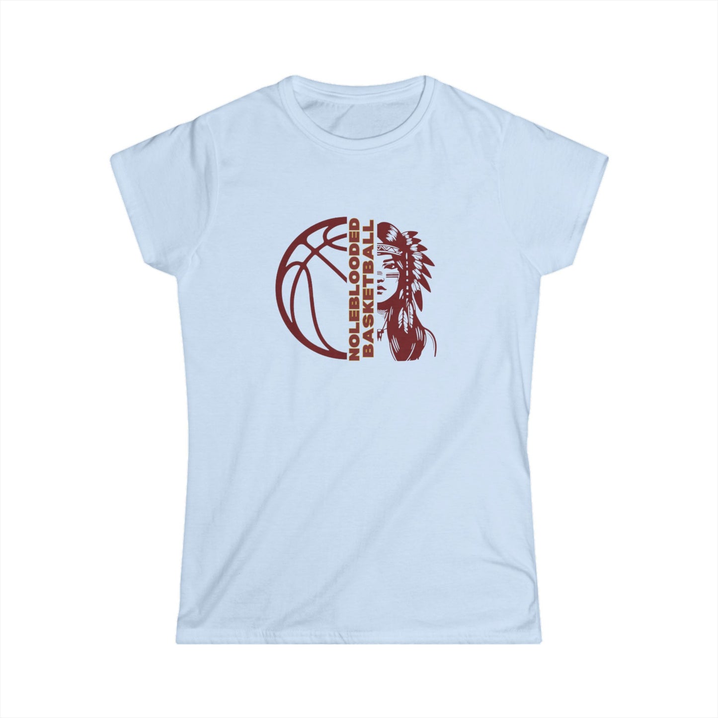 Noleblooded Athletics - Ladies Basketball Women's Double-Sided, Softstyle Tee