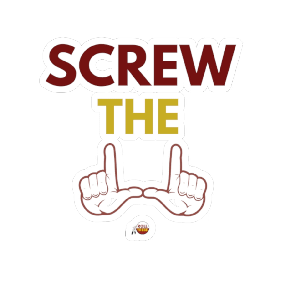 Humorous Screw the Rules Kiss-Cut Stickers - Fun Laptop Decor