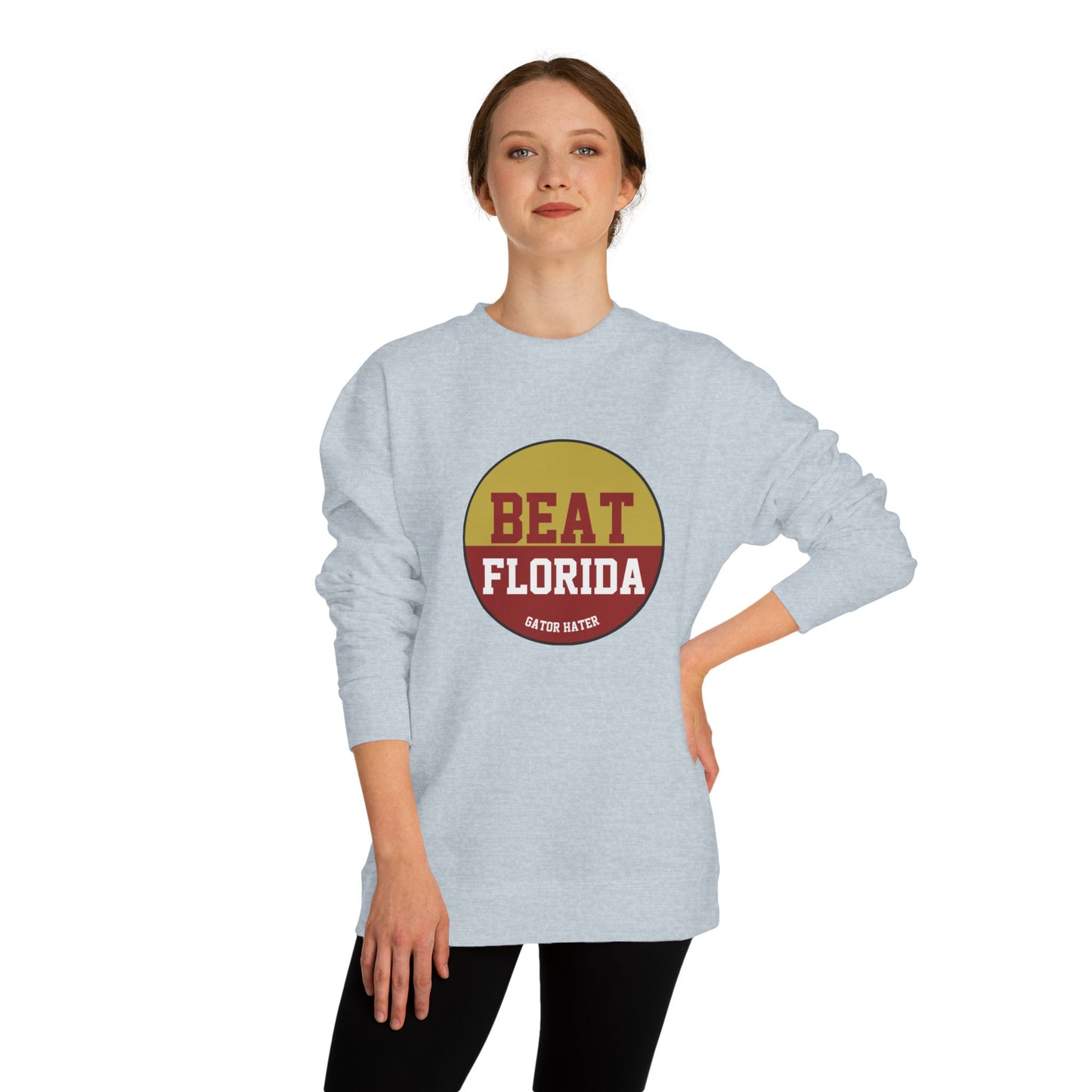 Gameday - "BEAT FLORIDA Gator Hater Button Unisex Crew Neck Sweatshirt
