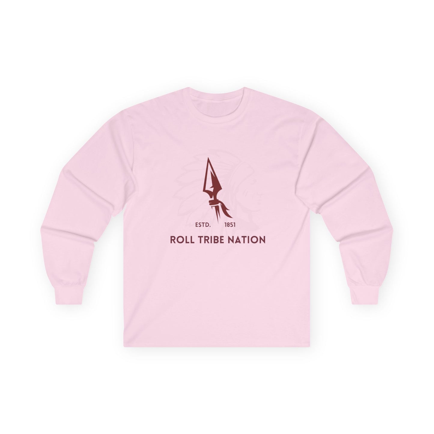 Roll Tribe Nation, Big Chief Long Sleeve Tee | Unisex Cotton Shirt