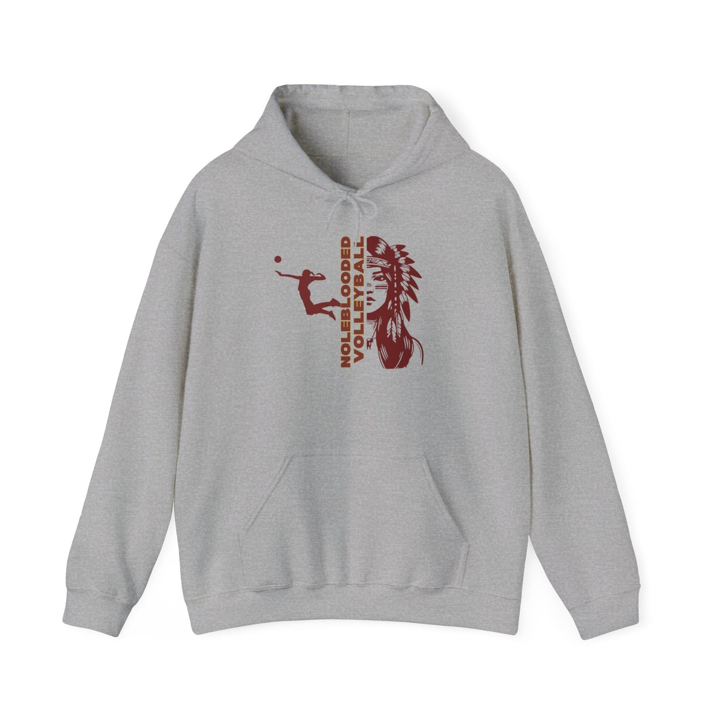Noleblooded Athletics - Ladies Volleyball Unisex Heavy Blend™ Hooded Sweatshirt
