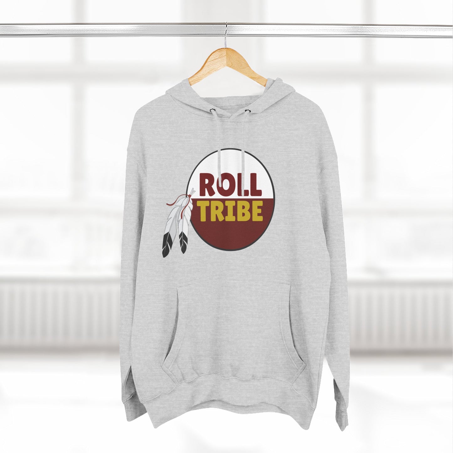 Roll Tribe Embroidered, Three-Panel Fleece Hoodie