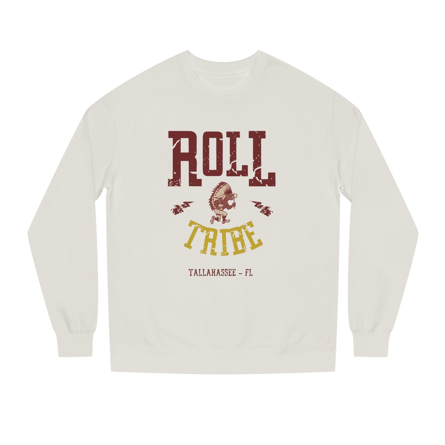 Roll Tribe "Cartoon Indian" Unisex Crew Neck Sweatshirt
