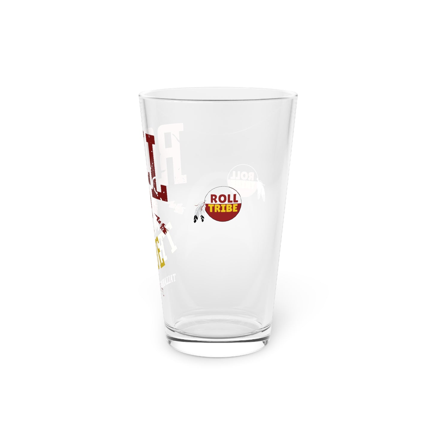 Roll Tribe -"Cartoon Indian"  16oz Pint Glass