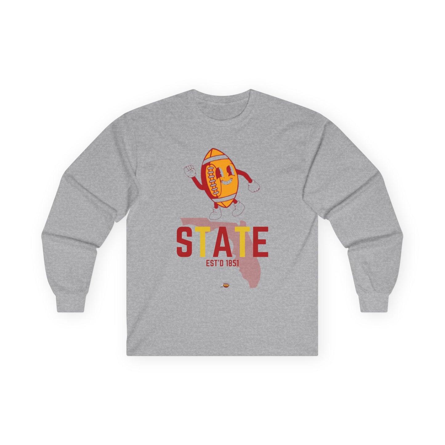State Football Long Sleeve Tee - Unisex Cotton Shirt for Sports Fans