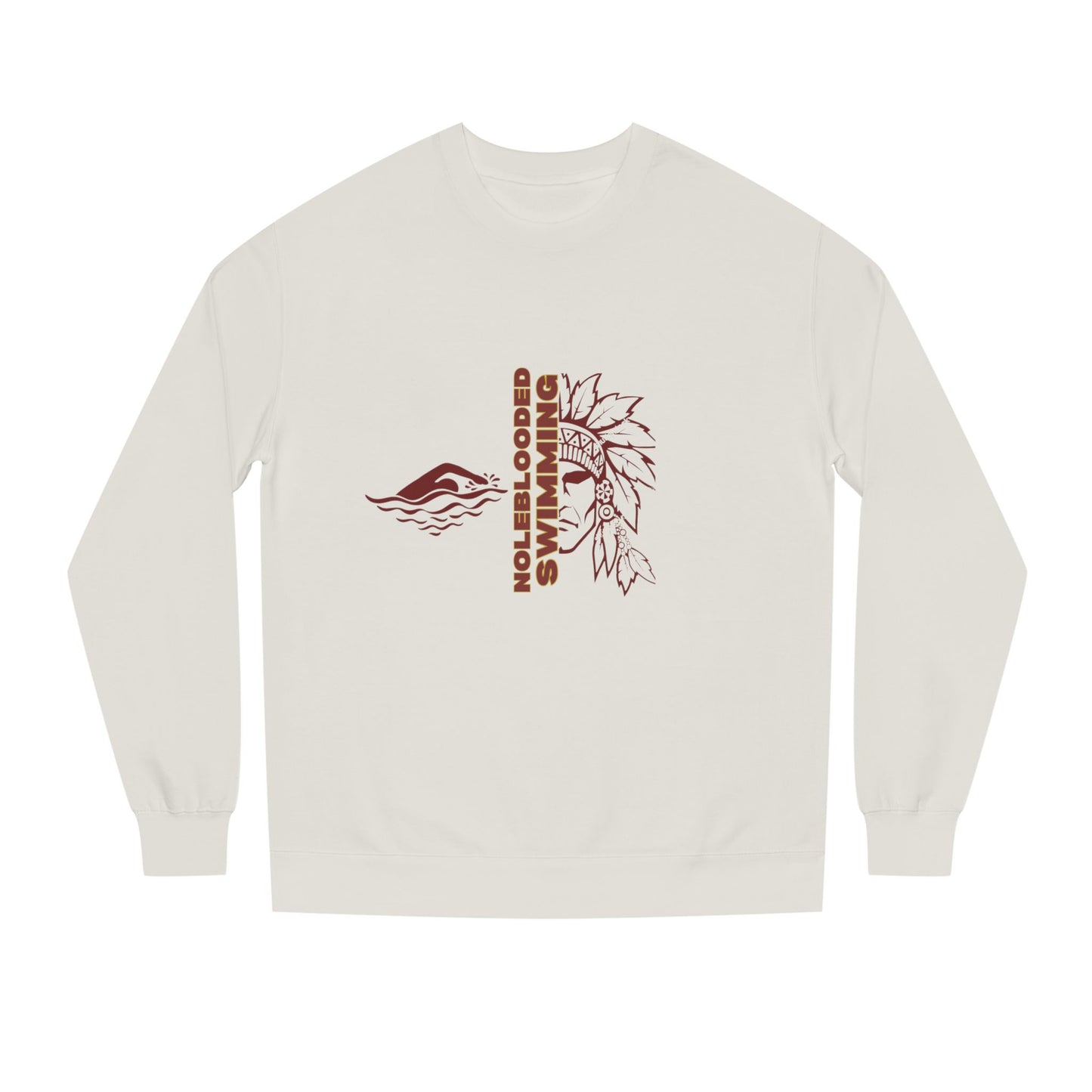 Noleblooded Athletics - Swimming Unisex Double-Sided, Crew Neck Sweatshirt