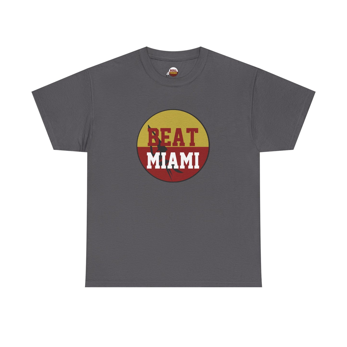 Gameday - "BEAT MIAMI" Button Unisex Heavy Cotton Tee