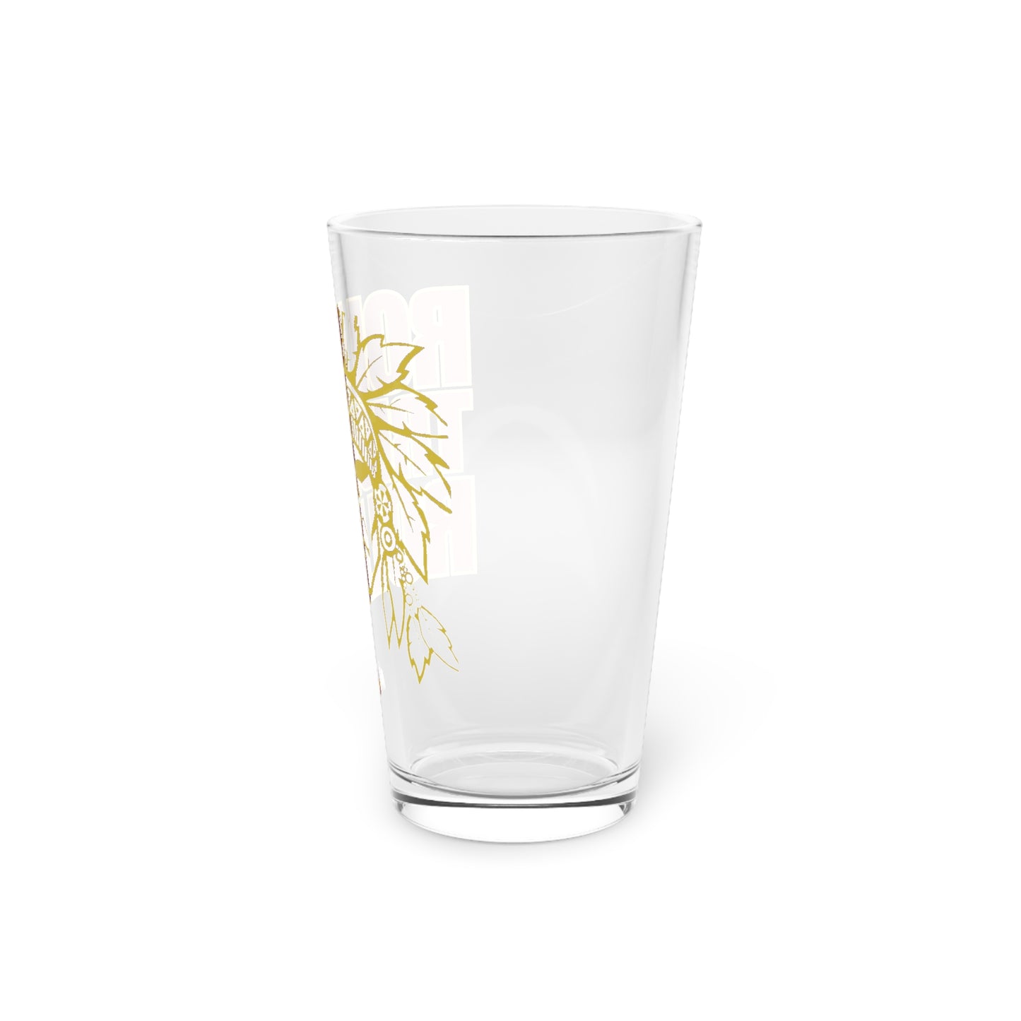16oz Pint Glass - 'Roll Tribe Roll' Design for Sports Fans