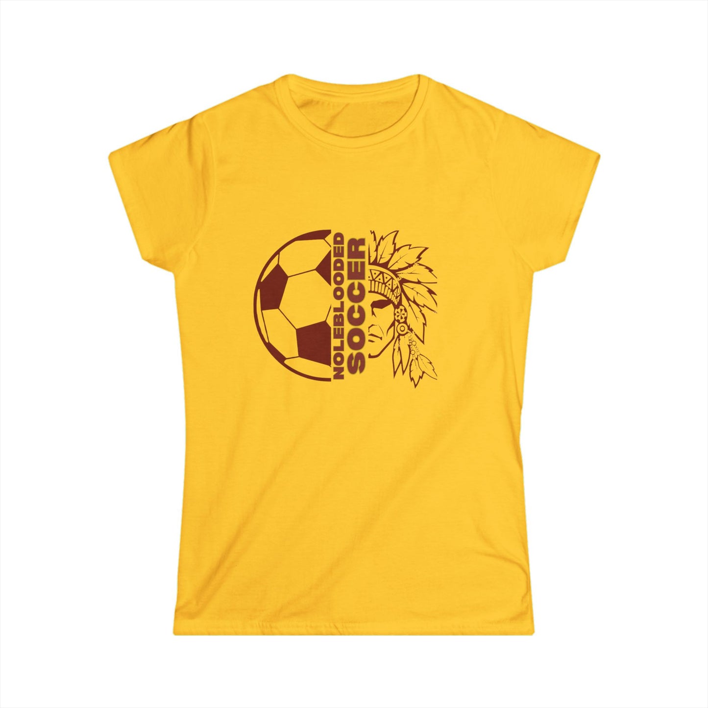 Noleblooded Athletics - Soccer Graphic Double-Sided, Women's Softstyle Tee