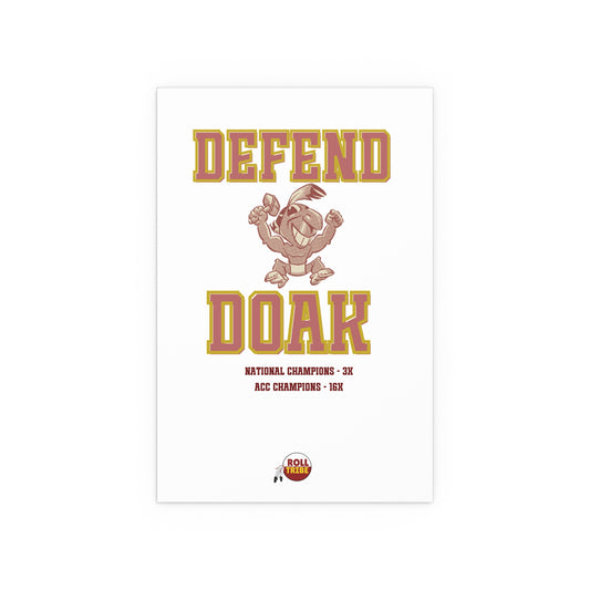Gameday - "DEFEND DOAK" Silk Dorm Room Poster