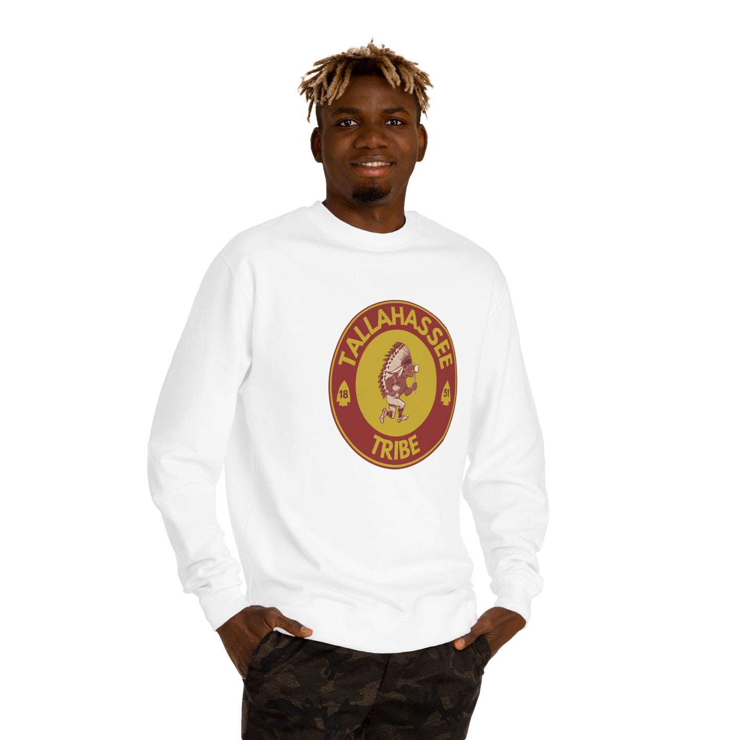 Roll Tribe :Tallahassee Tribe" Double-Sided, Unisex Crew Neck Sweatshirt