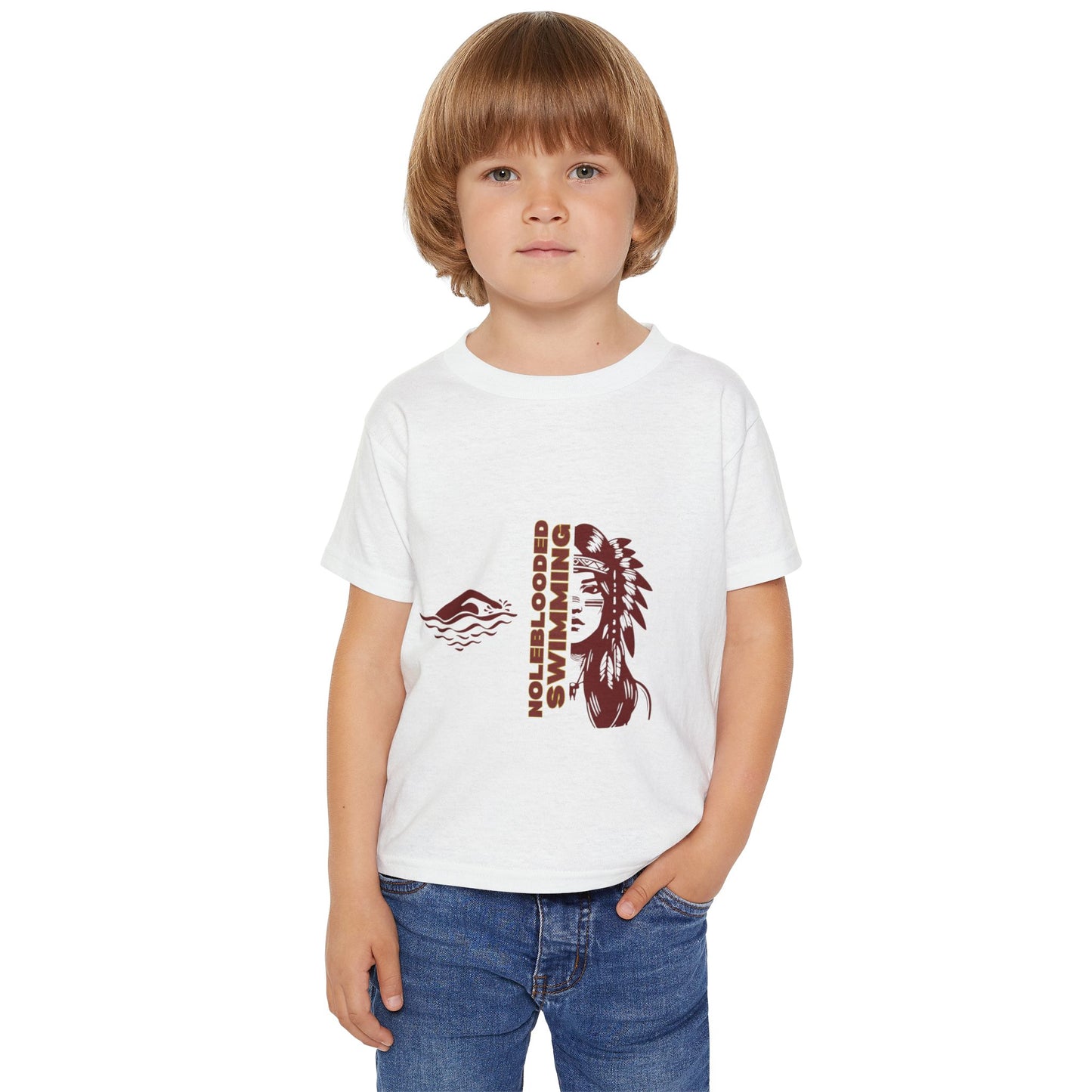 Noleblooded Athletics - Ladies Swimming Double-Sided, Toddler T-Shirt