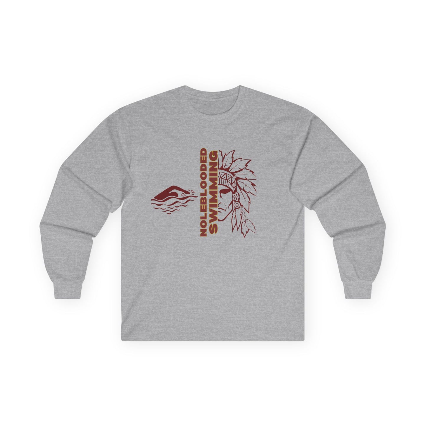 Noleblooded Athletics - Swimming Unisex Double-Sided, Long Sleeve Tee