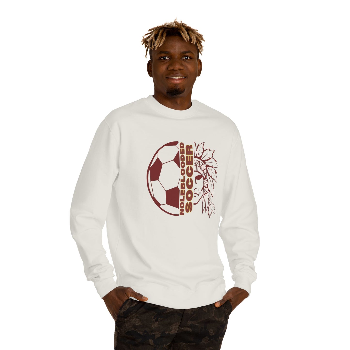 Noleblooded Athletics - Soccer Unisex Crew Double-Sided, Neck Sweatshirt
