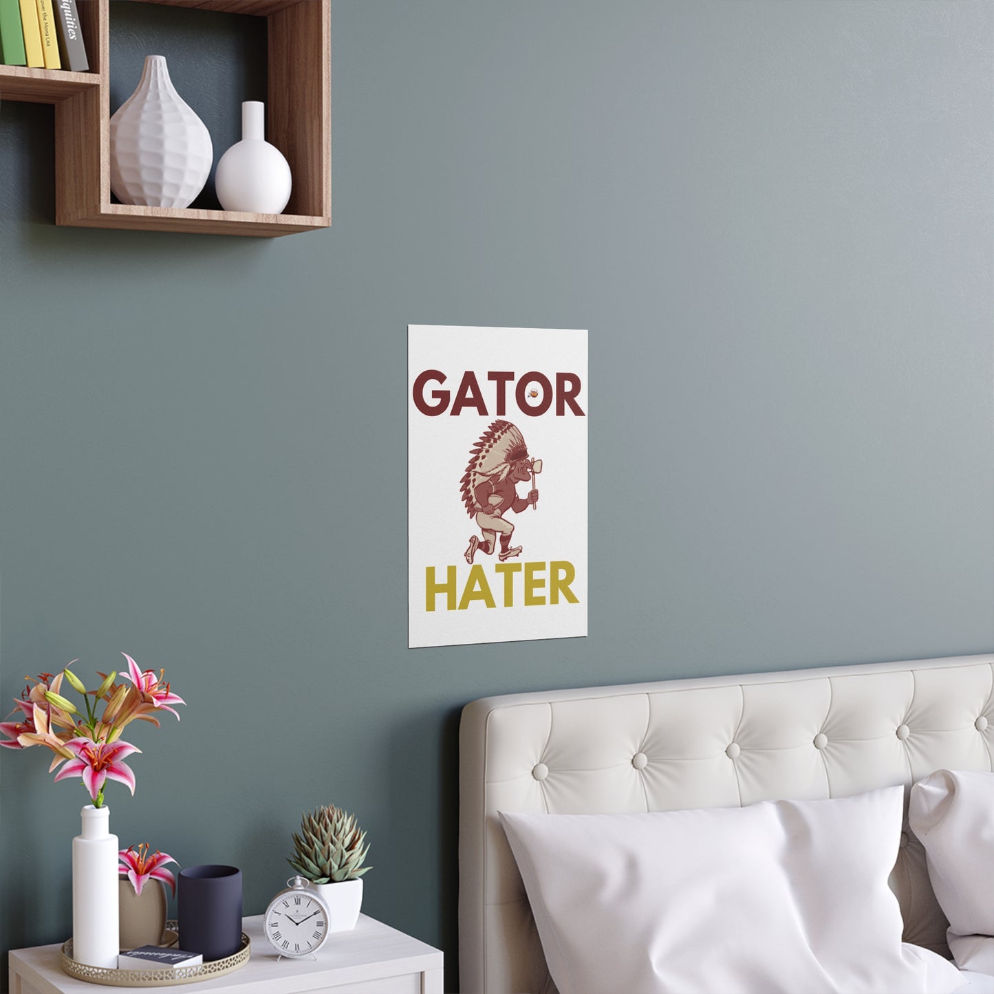 Gator Hater Silk Poster – Vibrant Indoor/Outdoor Wall Art for Gator Enthusiasts
