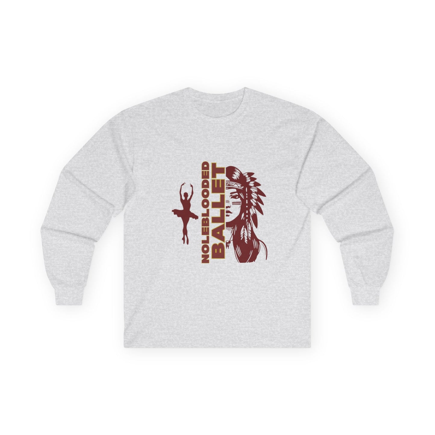 Noleblooded Athletics - Ballet Unisex Double-Sided, Graphic Long Sleeved T-Shirt