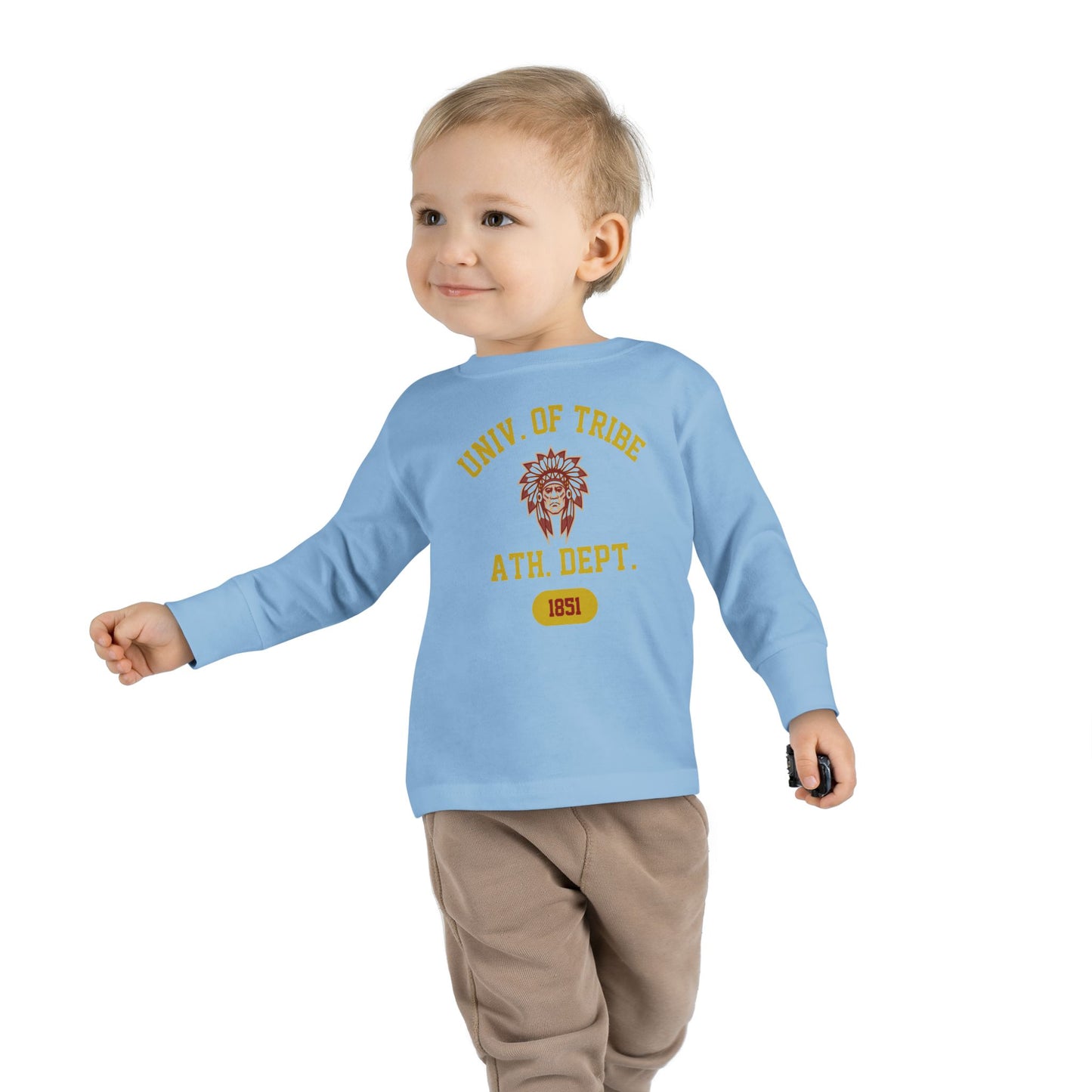University of Tribe Athletics - Double-Sided, Toddler Long Sleeve Tee -