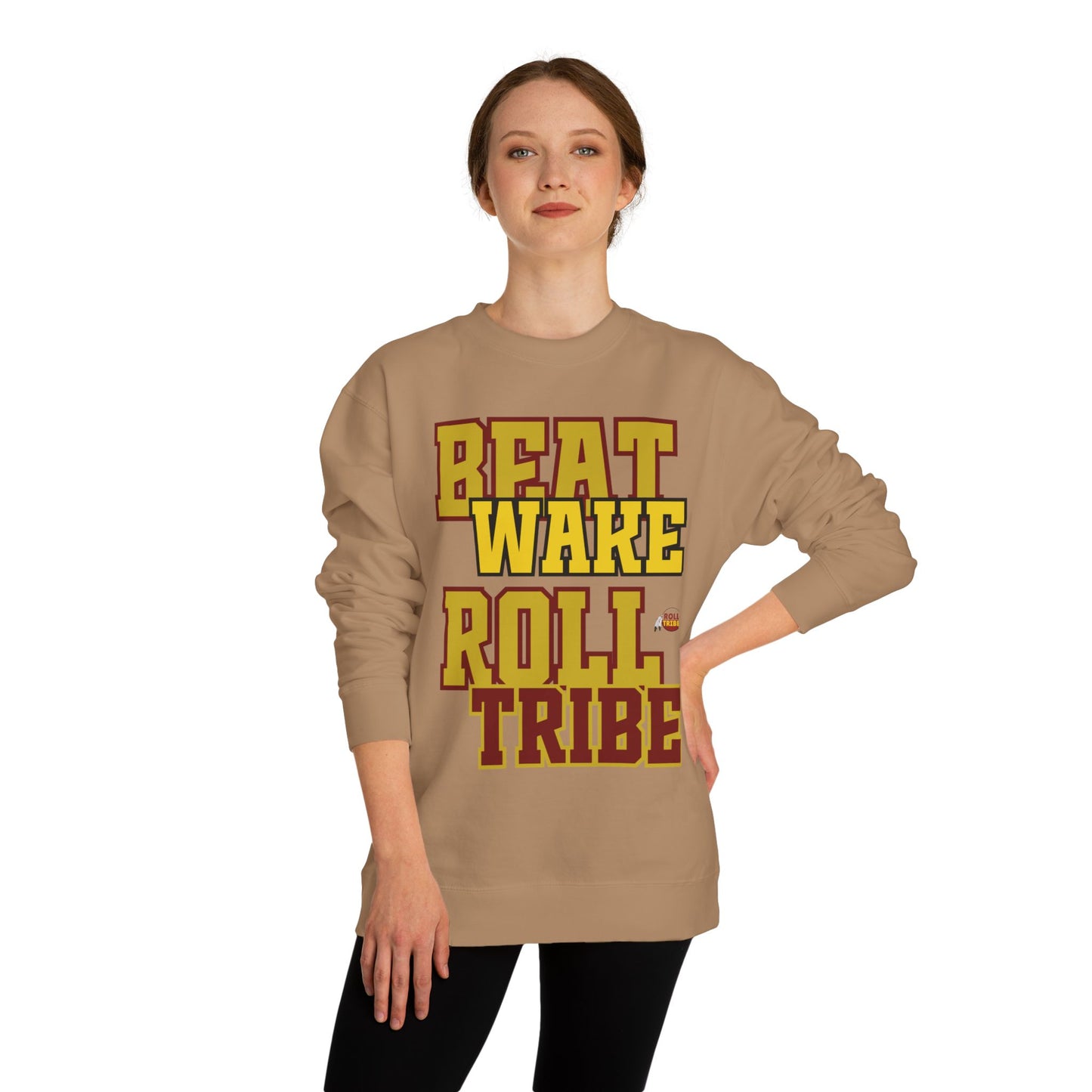 Roll Tribe "Beat Wake" Unisex Crew Neck Sweatshirt