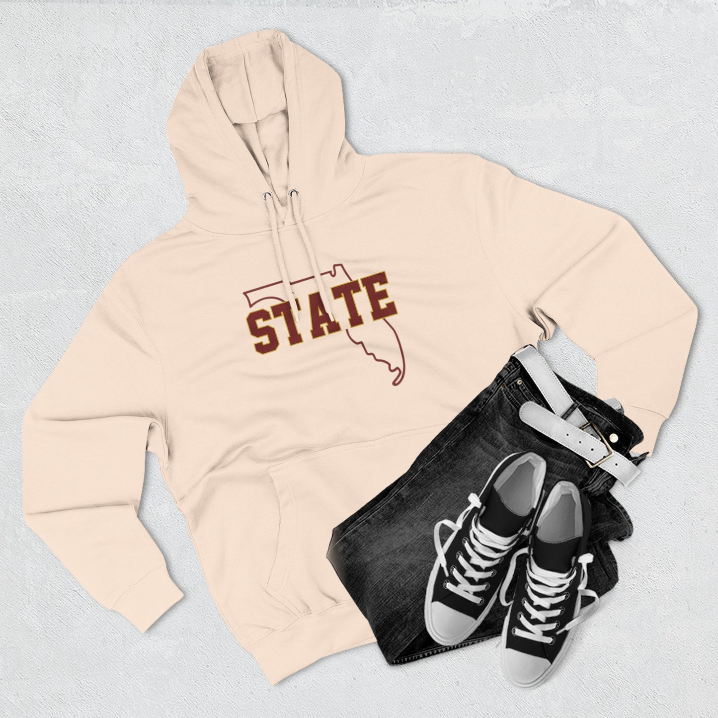 Roll Tribe "STATE X STATE" Three-Panel Fleece Hoodie