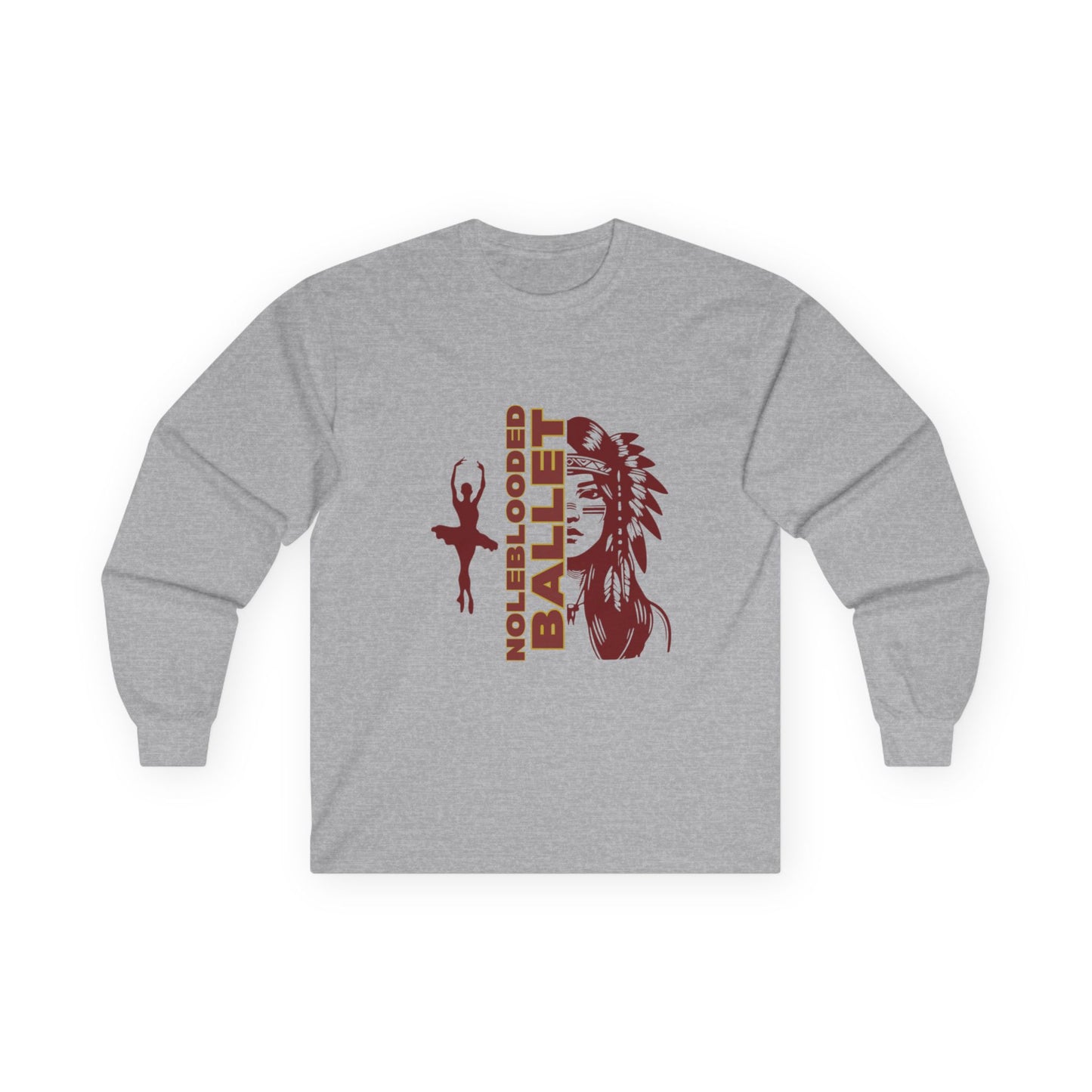 Noleblooded Athletics - Ballet Unisex Double-Sided, Graphic Long Sleeved T-Shirt