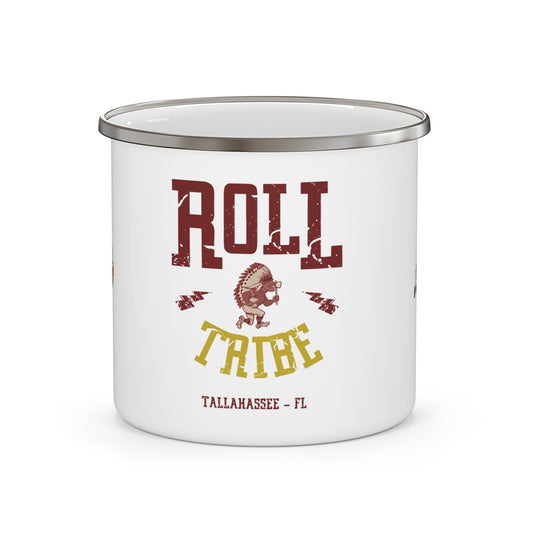 Roll Tribe - "Cartoon Indian" Rustic Enamel Camping Mug