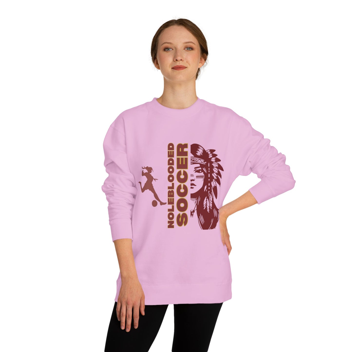 Noleblooded Athletics - Ladies Soccer Unisex Double-Sided, Crew Neck Sweatshirt