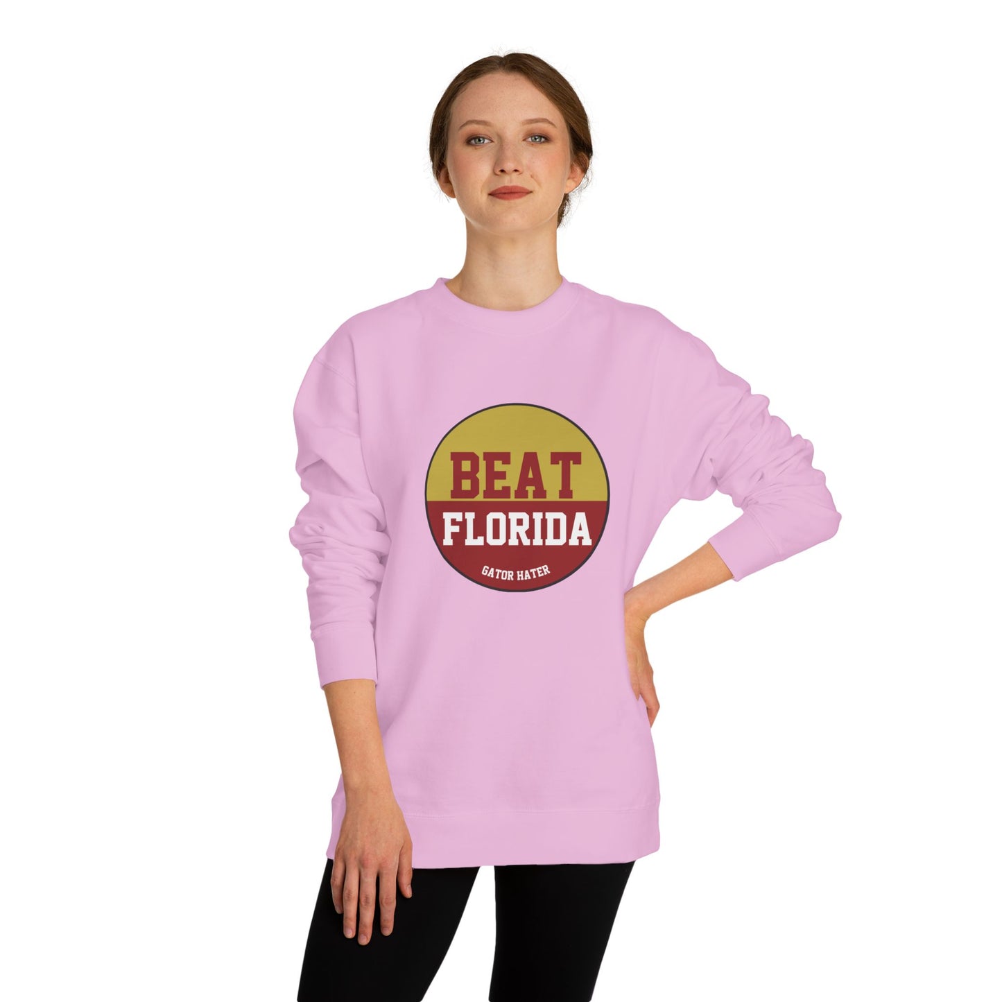 Gameday - "BEAT FLORIDA Gator Hater Button Unisex Crew Neck Sweatshirt