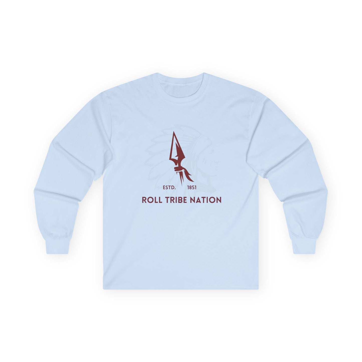 Roll Tribe Nation, Big Chief Long Sleeve Tee | Unisex Cotton Shirt