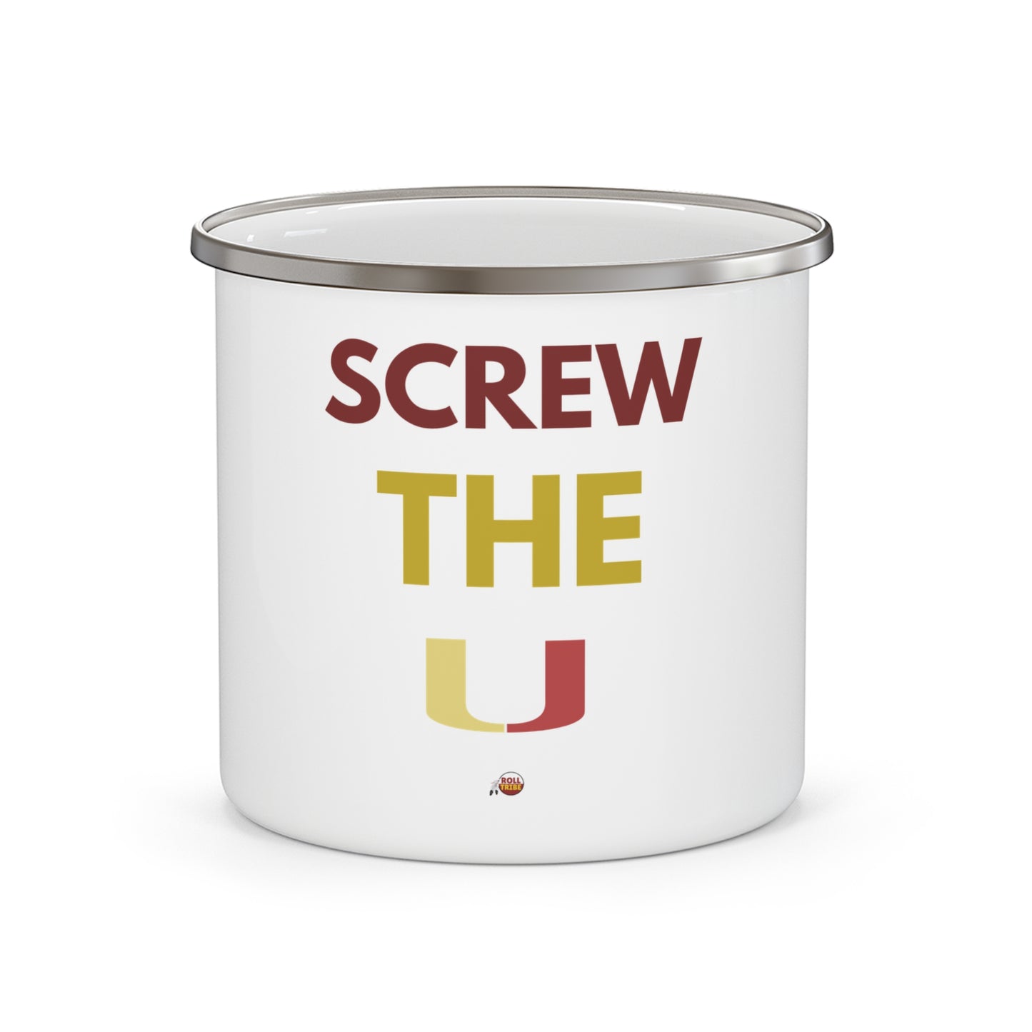 Screw The U Enamel Camping Mug - Perfect for Outdoor Enthusiasts and Travel Lovers