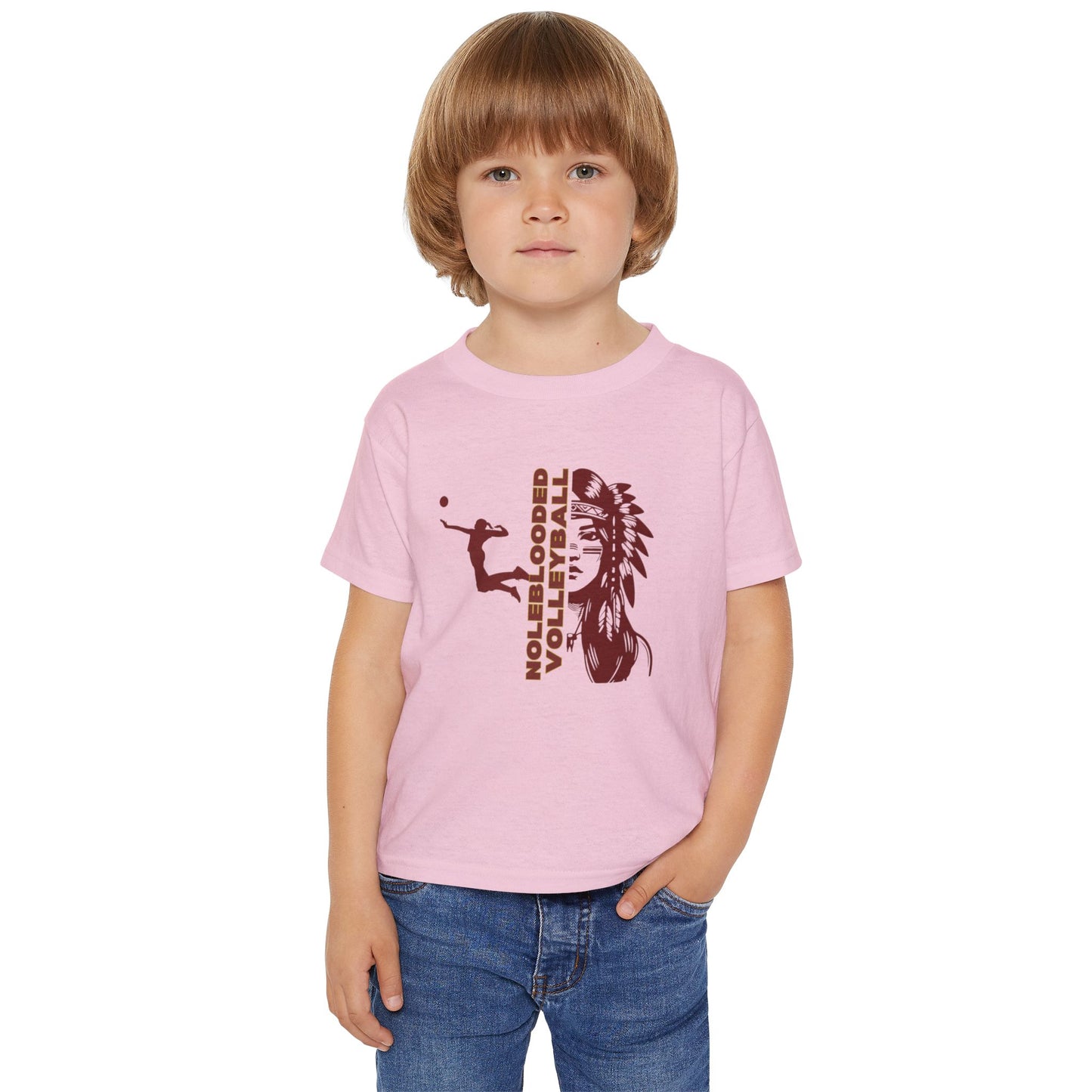 Noleblooded Athletics Volleyball Toddler, Double-Sided,  T-Shirt