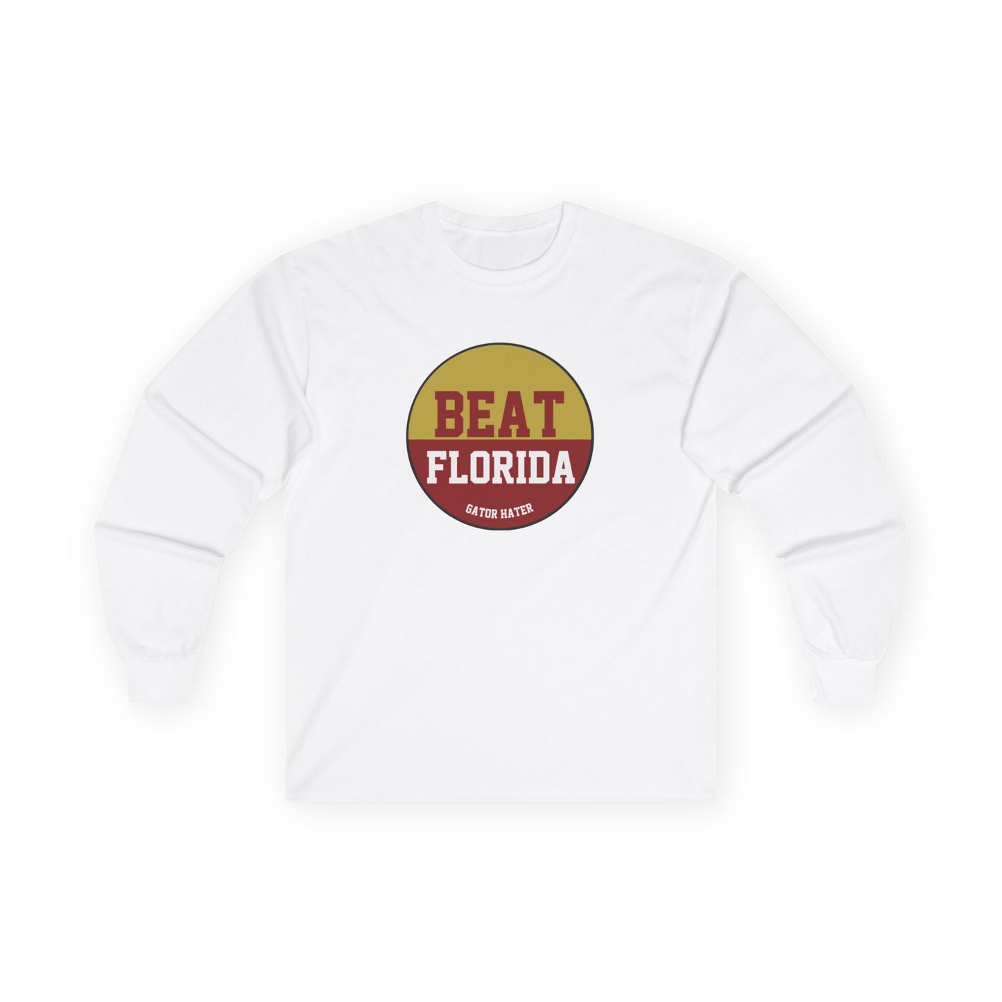 Gameday - "BEAT FLORIDA Gator Hater Button" Unisex Long Sleeve Tee