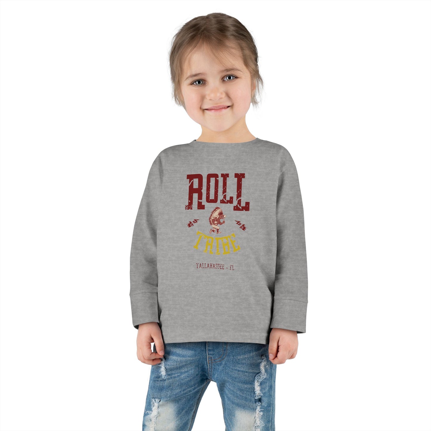 Roll Tribe - "Cartoon Indian" -Toddler Long Sleeve Tee