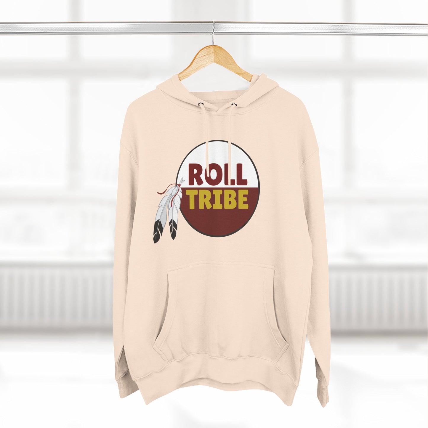 Roll Tribe Embroidered, Three-Panel Fleece Hoodie