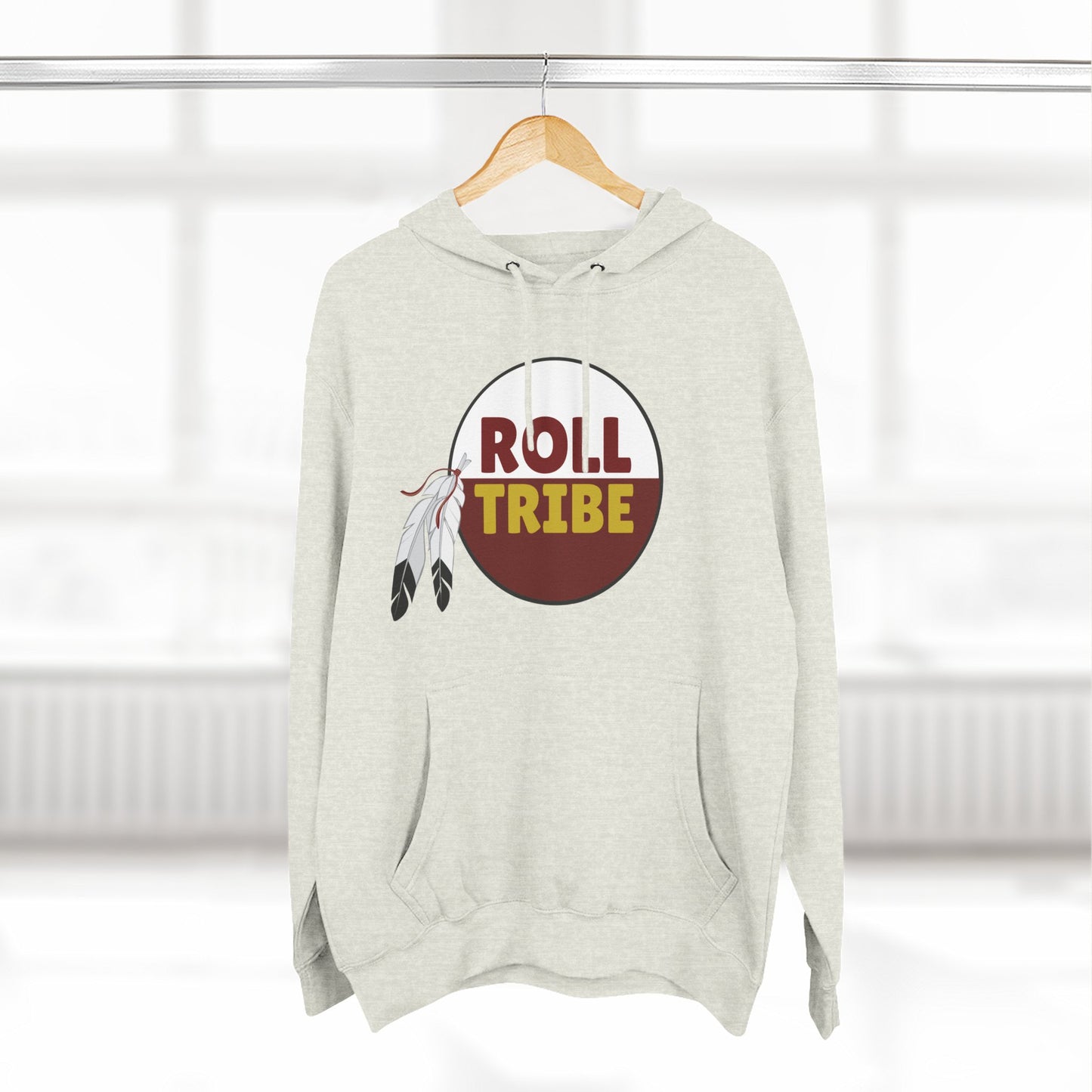 Roll Tribe Embroidered, Three-Panel Fleece Hoodie