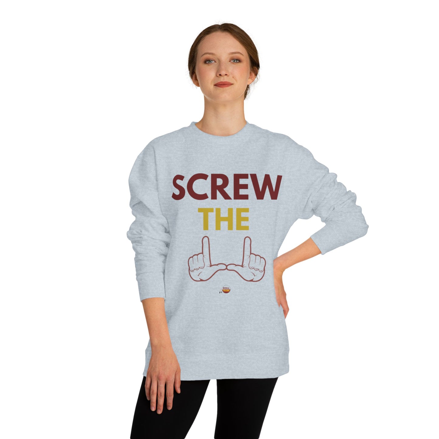 Screw the Rules Unisex Crew Neck Sweatshirt - Casual Comfort for Fun-Loving Individuals