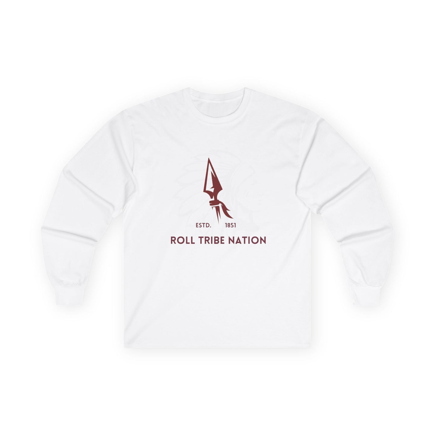 Roll Tribe Nation, Big Chief Long Sleeve Tee | Unisex Cotton Shirt