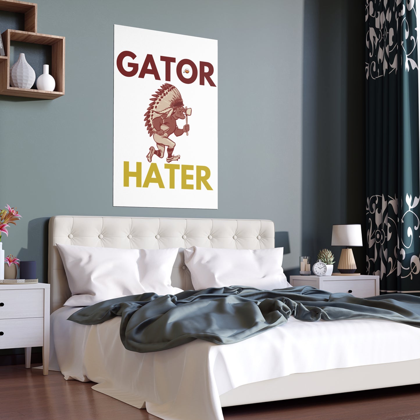 Gator Hater Silk Poster – Vibrant Indoor/Outdoor Wall Art for Gator Enthusiasts
