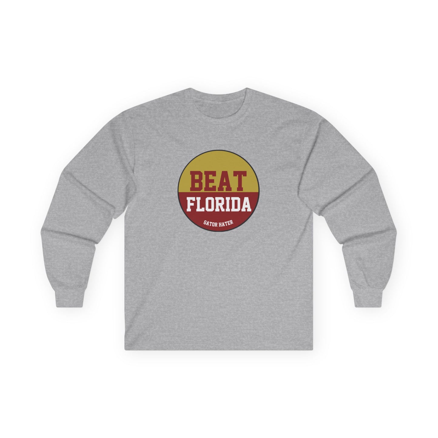 Gameday - "BEAT FLORIDA Gator Hater Button" Unisex Long Sleeve Tee