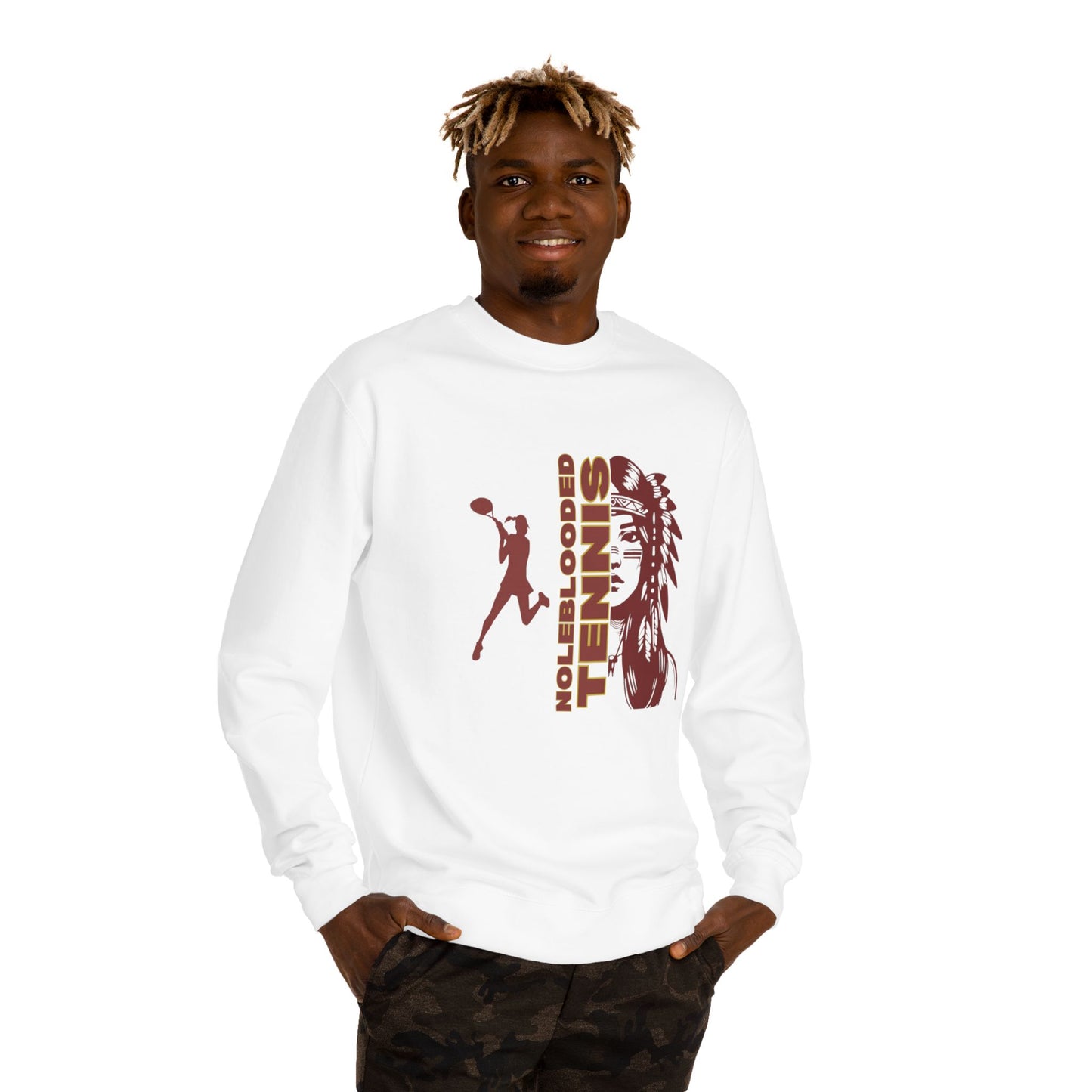 Noleblooded Athletics - Ladies Tennis Unisex Crew Neck Double-Sided, Sweatshirt