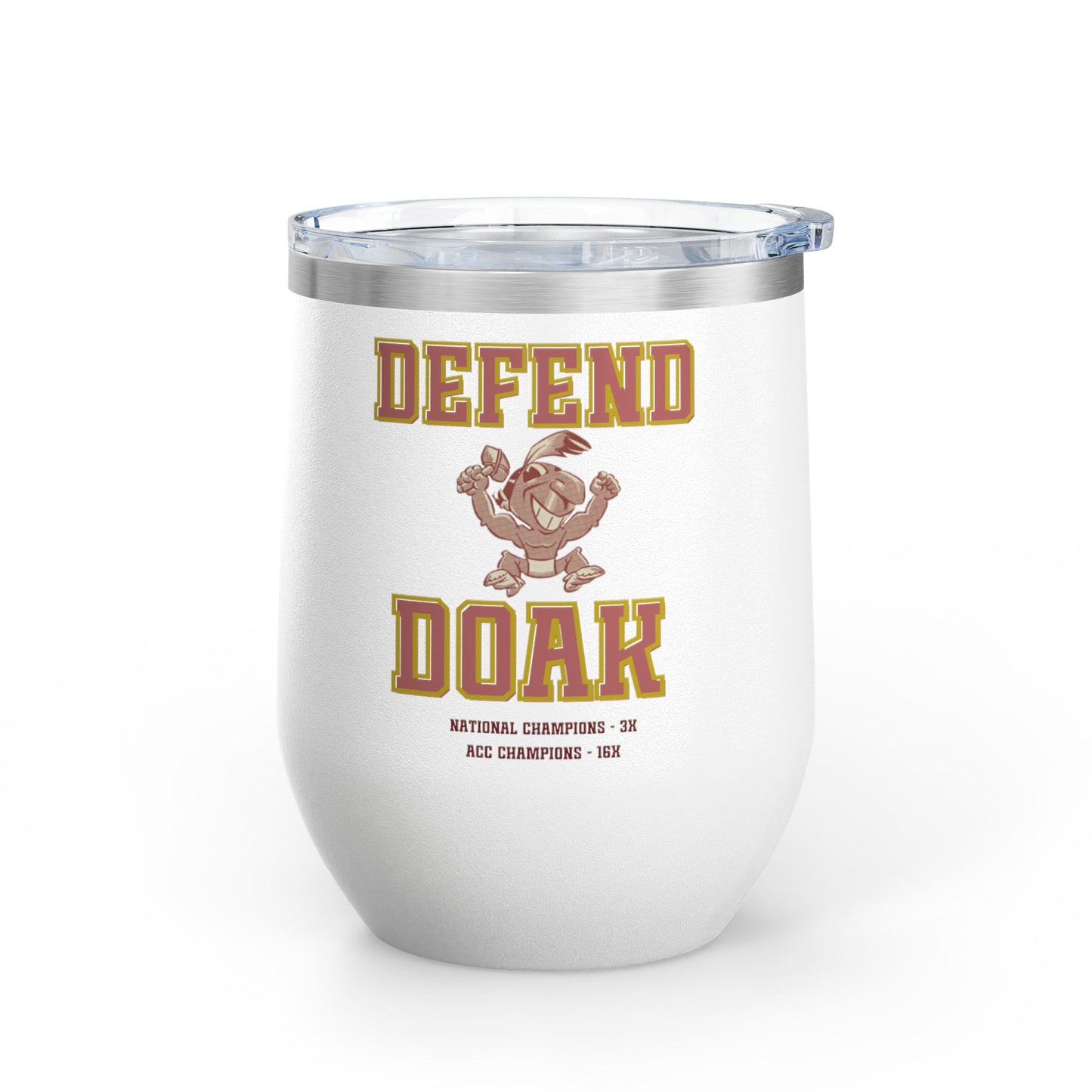 Gameday - "DEFEND DOAK" 12oz Rose All Day - Wine Tumbler
